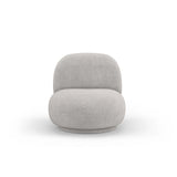 Chuck Sessel, drehbar, mit Bezug aus Boucle (NoN83) in Hellgrau, 78x77 cm – Bild 1