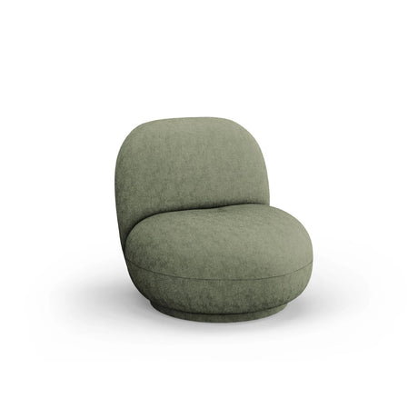 Chuck Sessel, drehbar, mit Bezug aus Chenille (PeHa39) in Grün, 78x77 cm – Bild 3