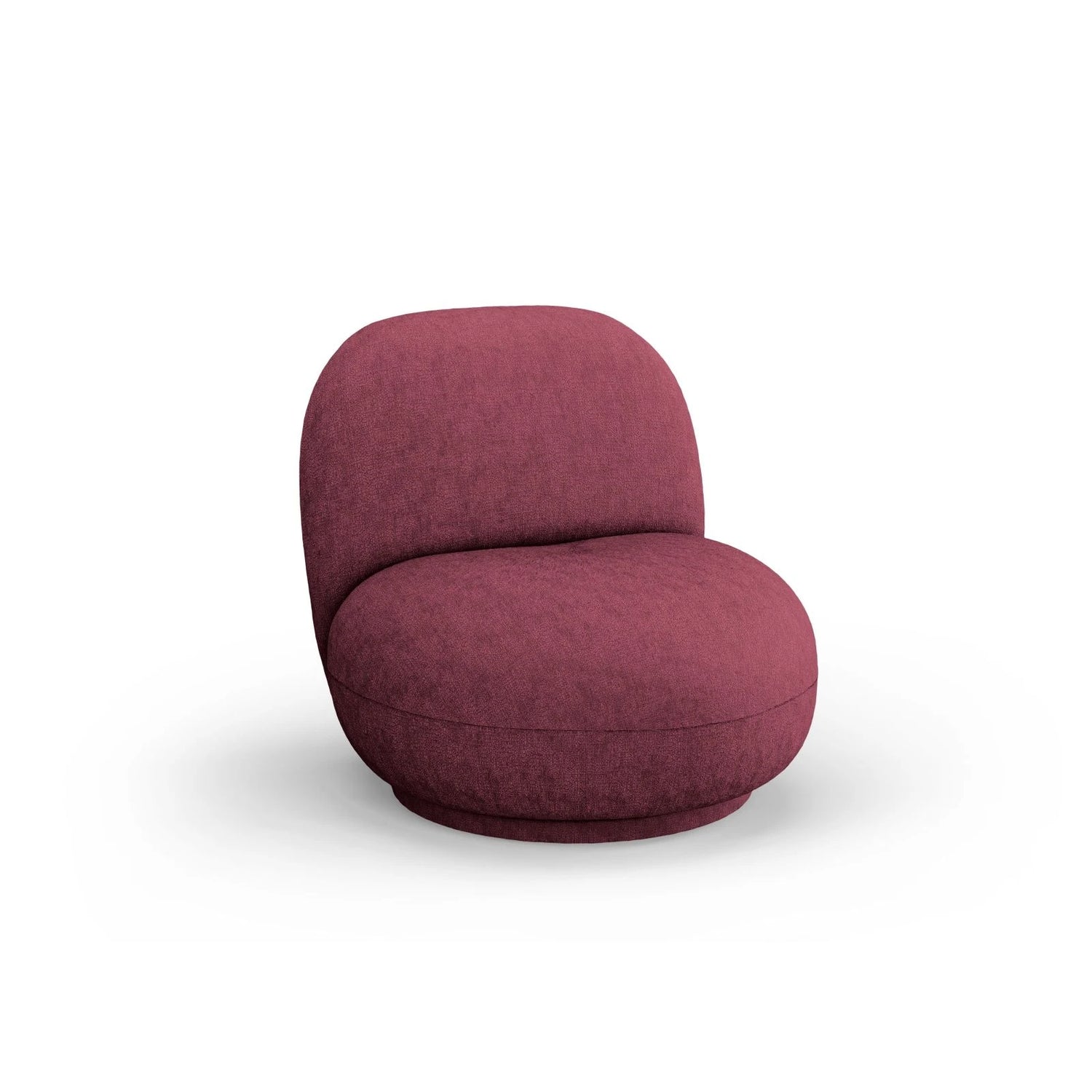 Chuck Sessel, drehbar, mit Bezug aus Chenille (PeHa59) in Kirschbaum, 78x77 cm – Bild 3
