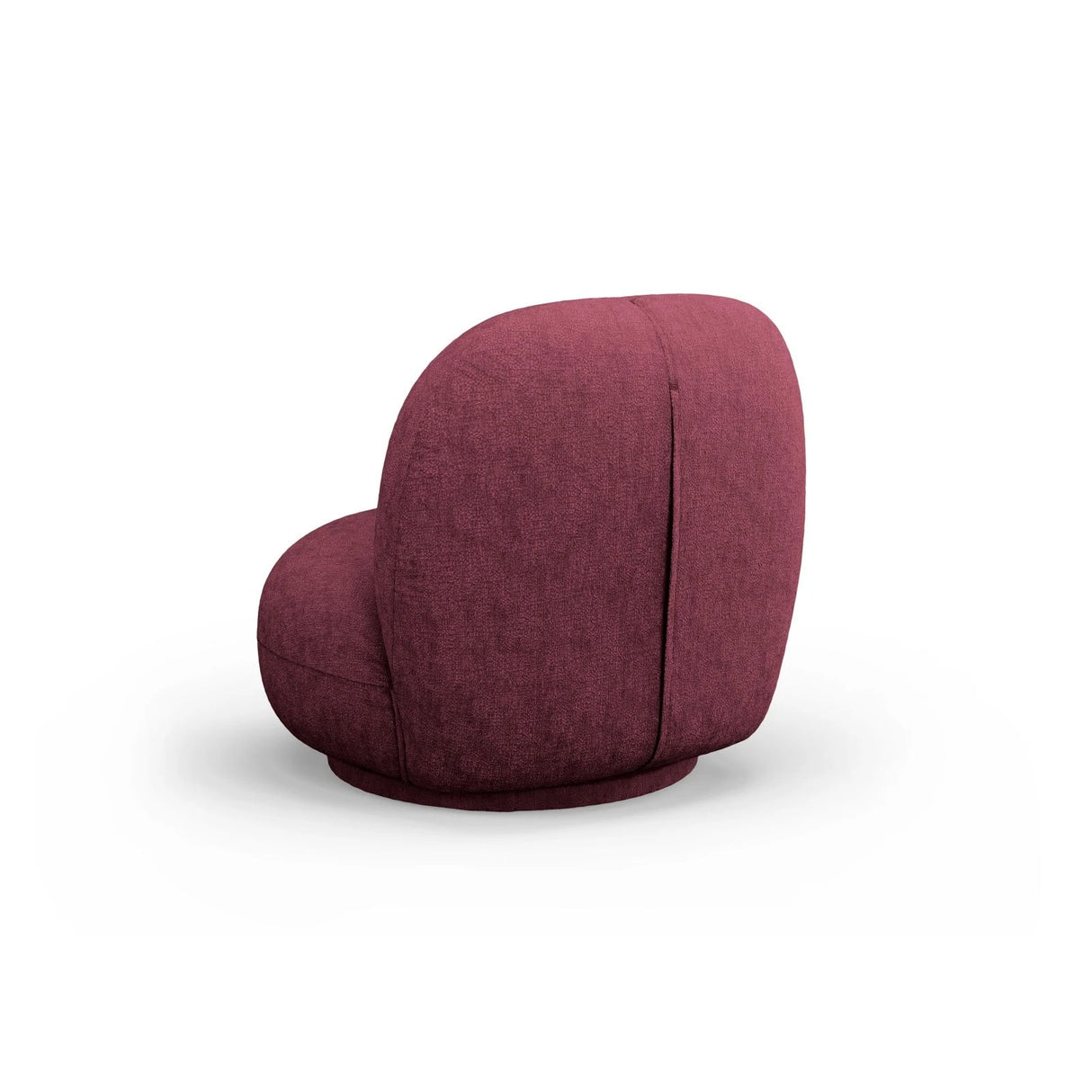 Chuck Sessel, drehbar, mit Bezug aus Chenille (PeHa59) in Kirschbaum, 78x77 cm – Bild 4