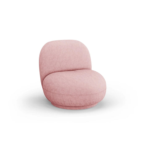 Chuck Sessel, drehbar, mit Bezug aus Chenille (PeHa63) in Rosa, 78x77 cm – Bild 3