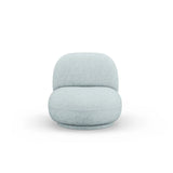 Chuck Sessel, drehbar, mit Bezug aus Chenille (PeHa72) in Hellblau, 78x77 cm – Bild 1