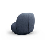 Chuck Sessel, drehbar, mit Bezug aus Chenille (PeHa77) in Dunkelblau, 78x77 cm – Bild 4