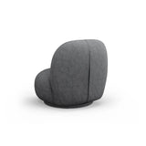 Chuck Sessel, drehbar, mit Bezug aus Chenille (PeHa80) in Hellgrau, 78x77 cm – Bild 4