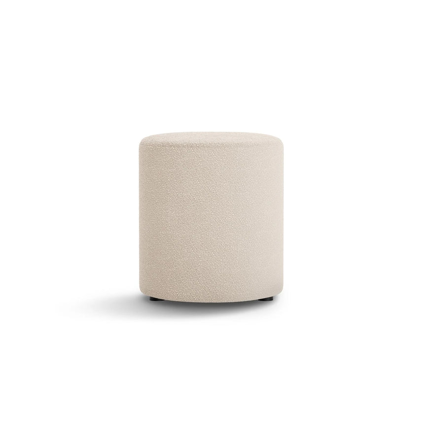 Dia Pouf aus Boucle (Baloo 2074) in Beige, 40x40 cm – Bild 1
