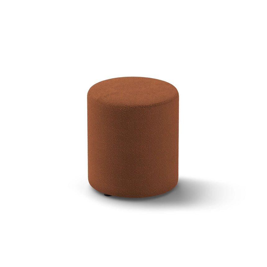 Dia Pouf aus Boucle (Baloo 2078) in Terrakotta, 40x40 cm – Bild 2