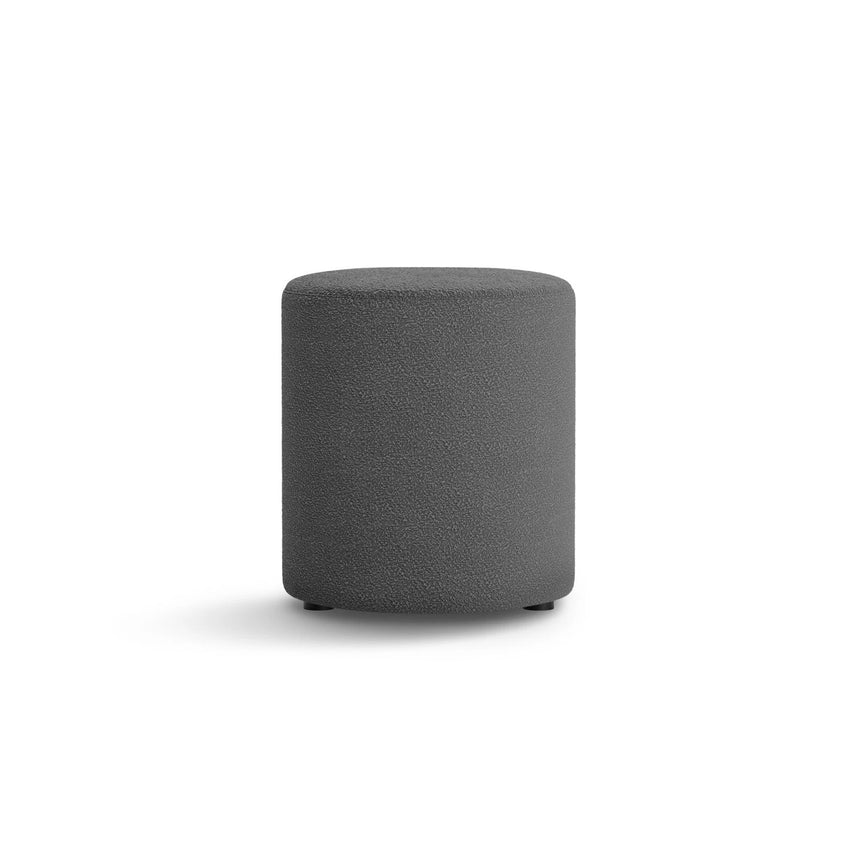Dia Pouf aus Boucle (Baloo 2083) in Dunkelgrau, 40x40 cm – Bild 1