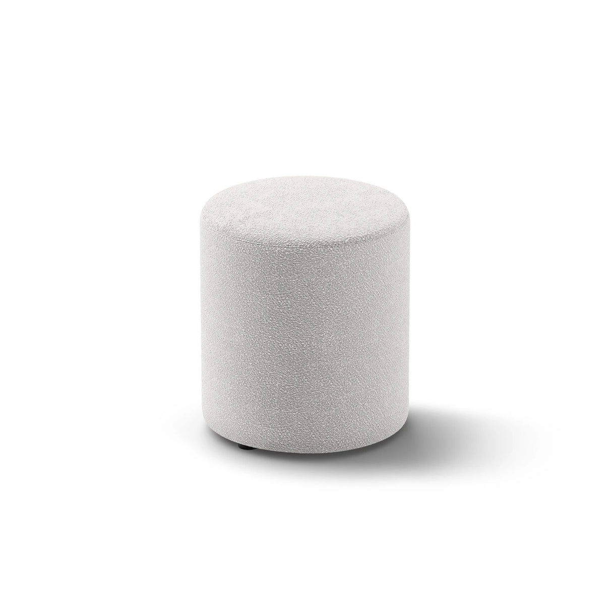 Dia Pouf aus Boucle (Baloo 2085) in Hellgrau, 40x40 cm – Bild 2