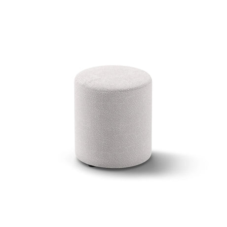 Dia Pouf aus Boucle (Baloo 2085) in Hellgrau, 40x40 cm – Bild 2