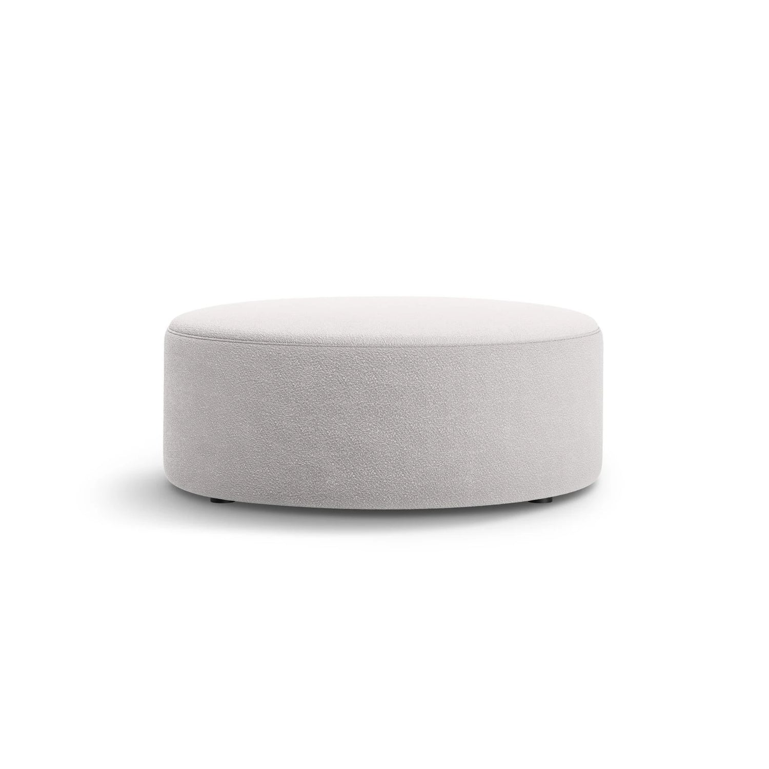 Dia Pouf aus Boucle (Baloo 2085) in Hellgrau, 90x90 cm – Bild 1