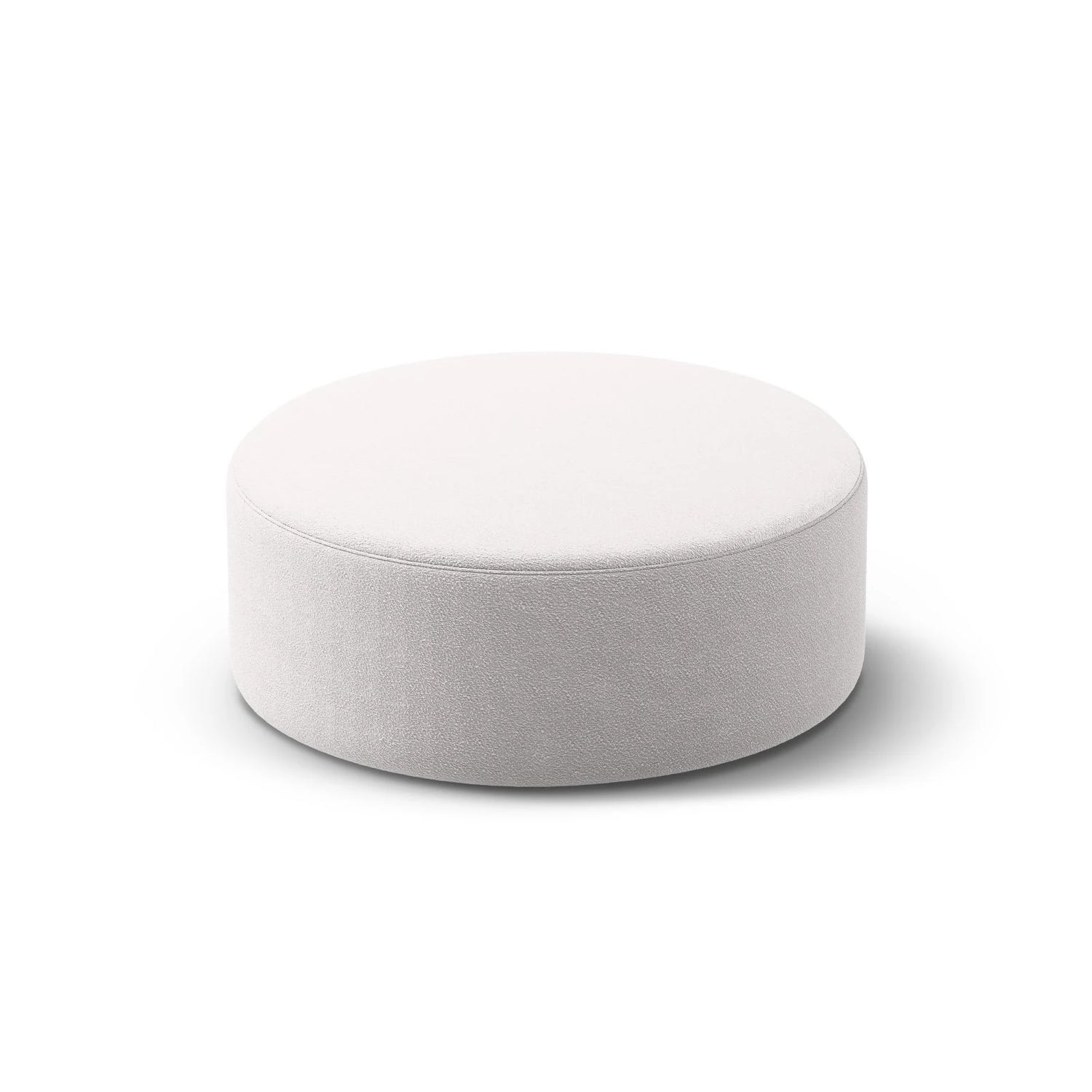 Dia Pouf aus Boucle (Baloo 2085) in Hellgrau, 90x90 cm – Bild 2