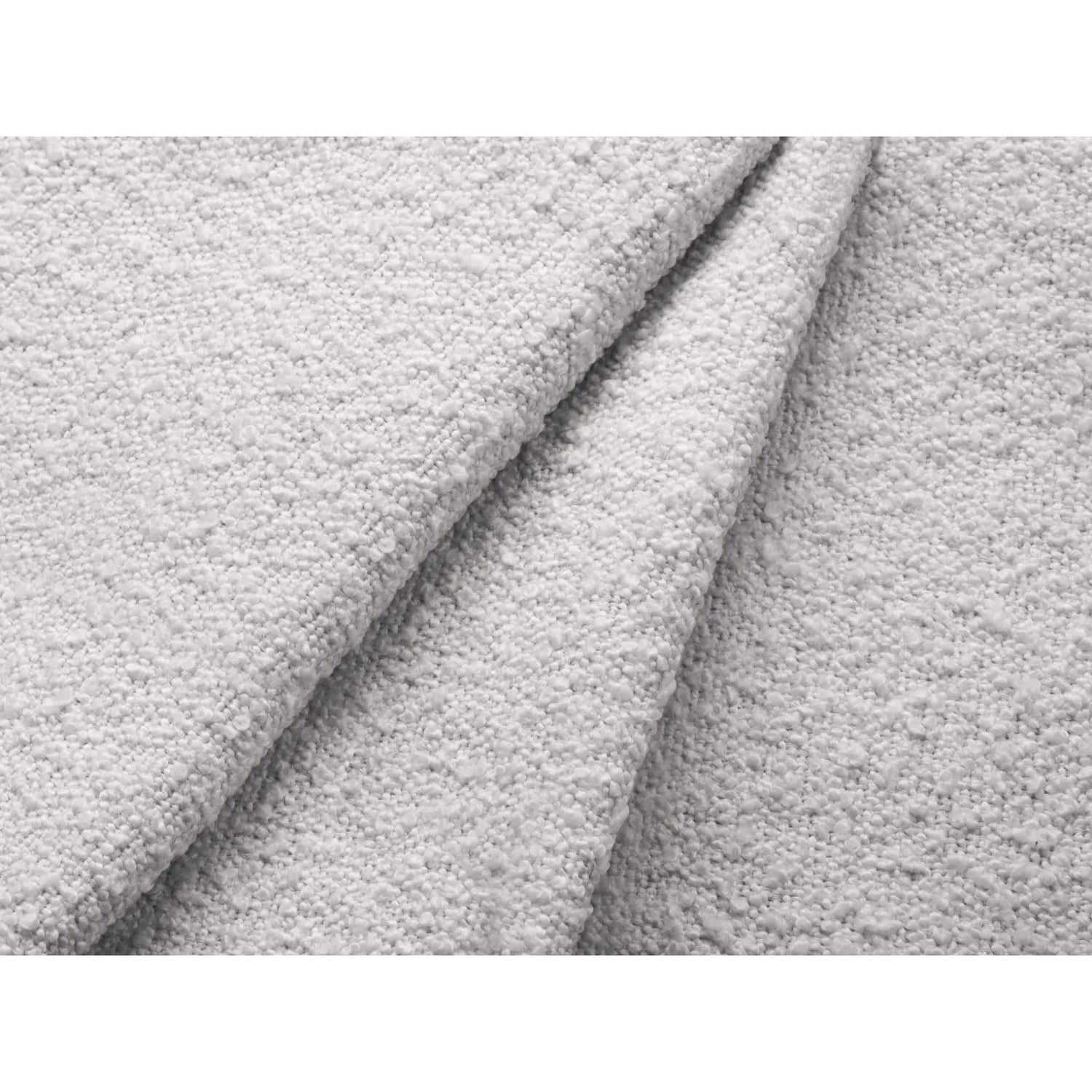 Dia Pouf aus Boucle (Baloo 2085) in Hellgrau, 90x90 cm – Bild 3