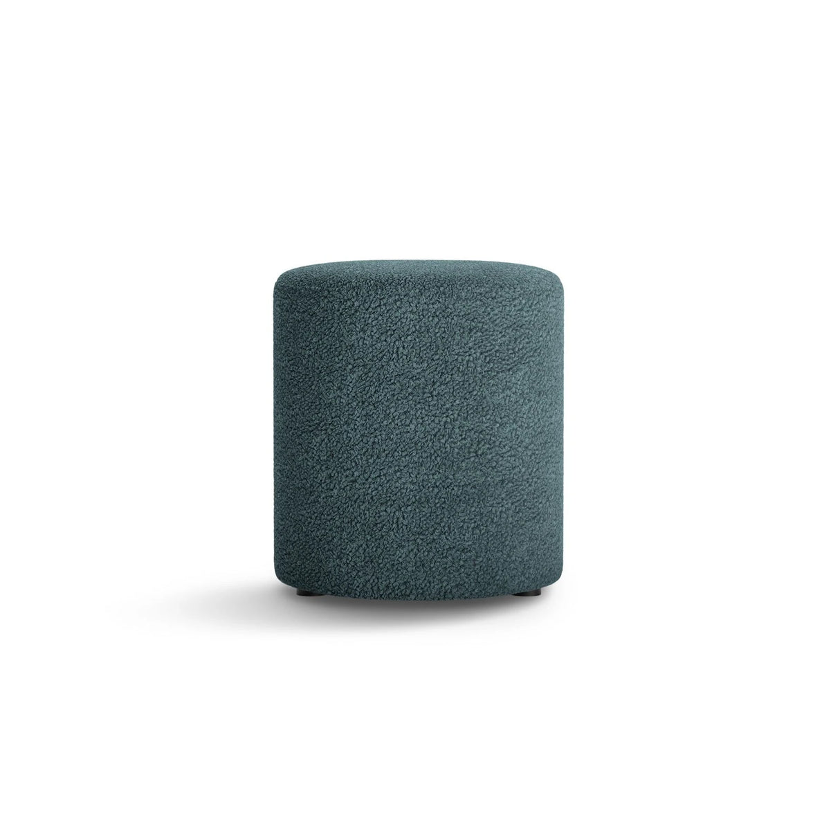 Dia Pouf aus Boucle (Rolf 17) in Petrol, 40x40 cm – Bild 1