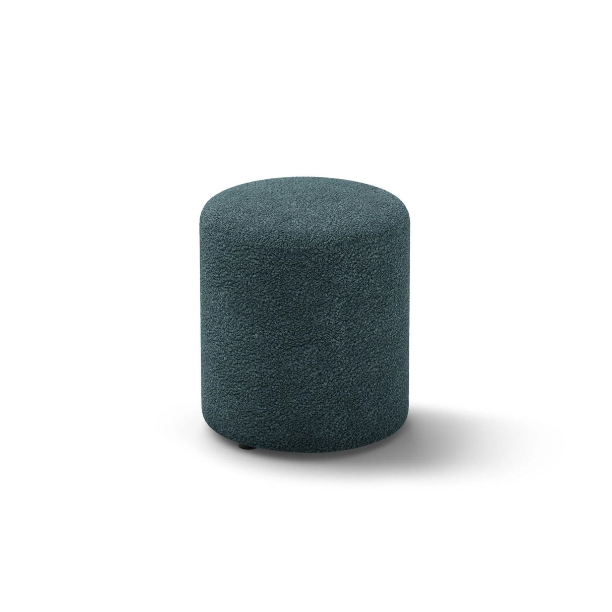 Dia Pouf aus Boucle (Rolf 17) in Petrol, 40x40 cm – Bild 2
