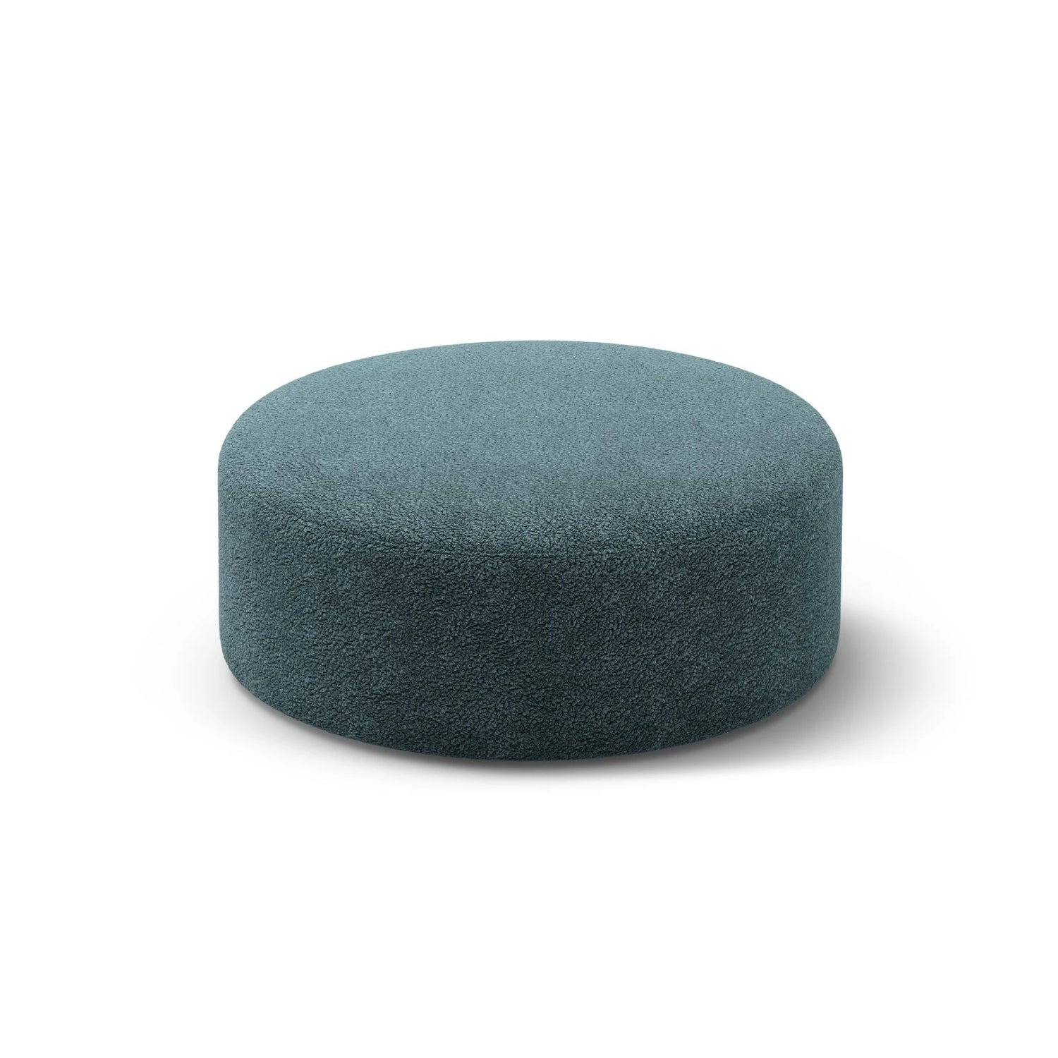 Dia Pouf aus Boucle (Rolf 17) in Petrol, 90x90 cm – Bild 2