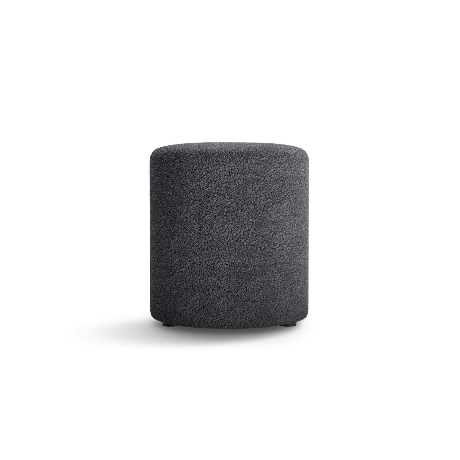 Dia Pouf aus Boucle (Rolf 7) in Dunkelgrau, 40x40 cm – Bild 1
