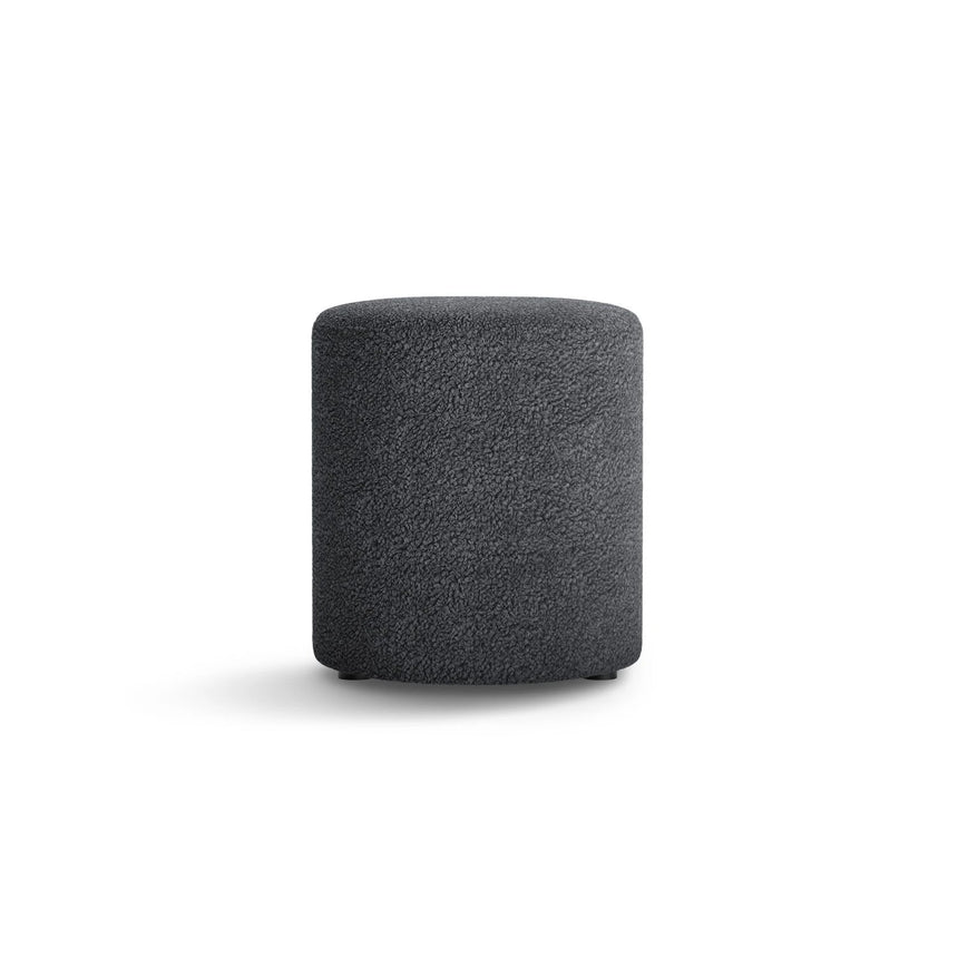 Dia Pouf aus Boucle (Rolf 7) in Dunkelgrau, 40x40 cm – Bild 1