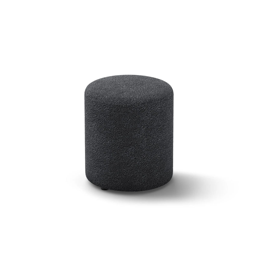 Dia Pouf aus Boucle (Rolf 7) in Dunkelgrau, 40x40 cm – Bild 2