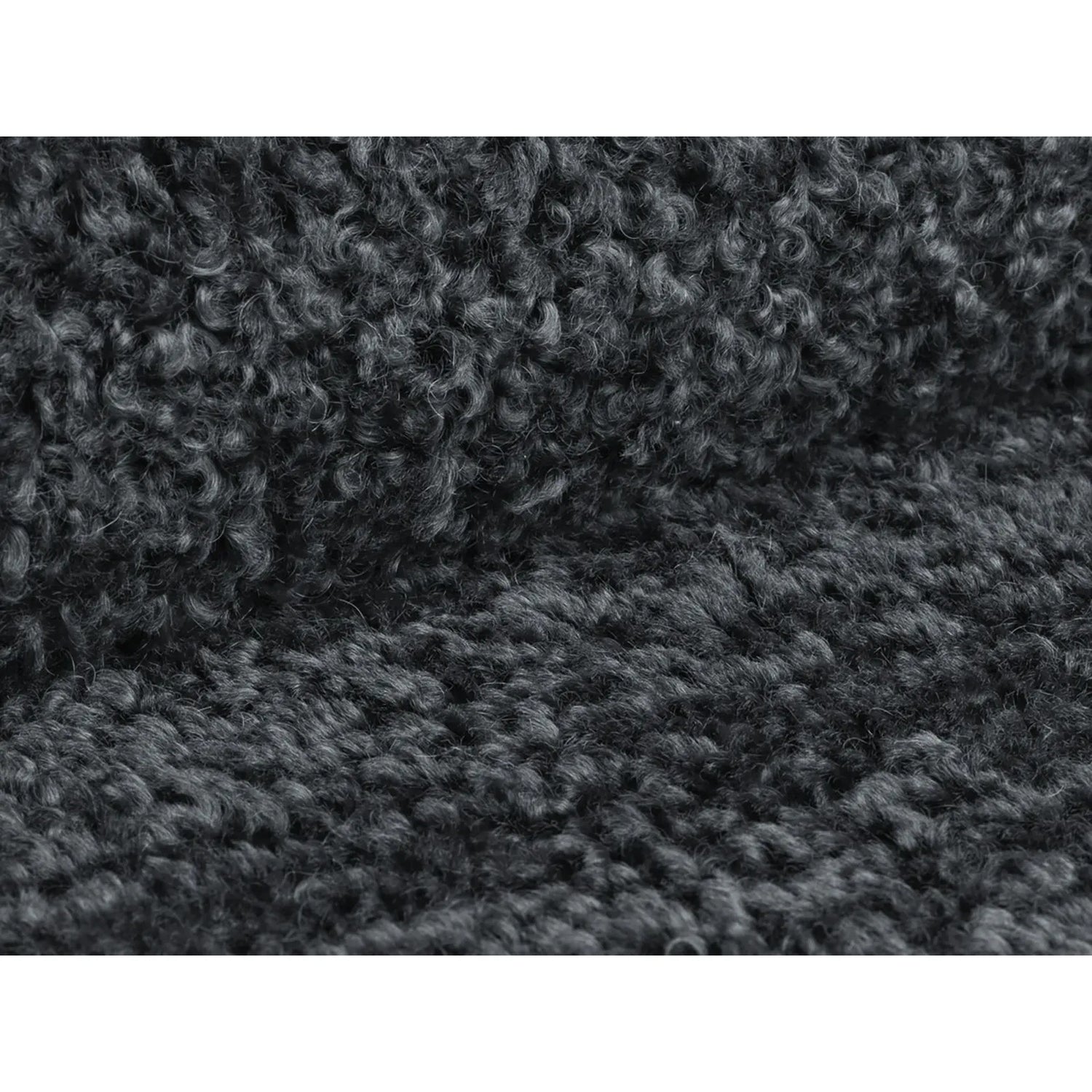 Dia Pouf aus Boucle (Rolf 7) in Dunkelgrau, 40x40 cm – Bild 3