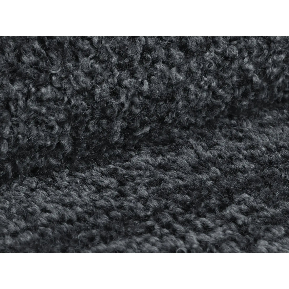 Dia Pouf aus Boucle (Rolf 7) in Dunkelgrau, 40x40 cm – Bild 3