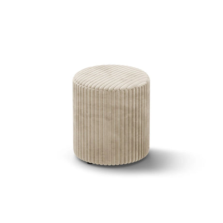 Dia Pouf aus Cord (Tilia 03) in Leichtes Beige, 40x40 cm – Bild 2