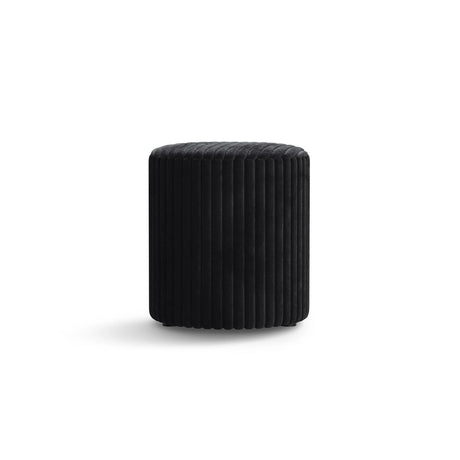 Dia Pouf aus Cord (Tilia 100) in Schwarz, 40x40 cm – Bild 1