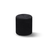 Dia Pouf aus Cord (Tilia 100) in Schwarz, 40x40 cm – Bild 2