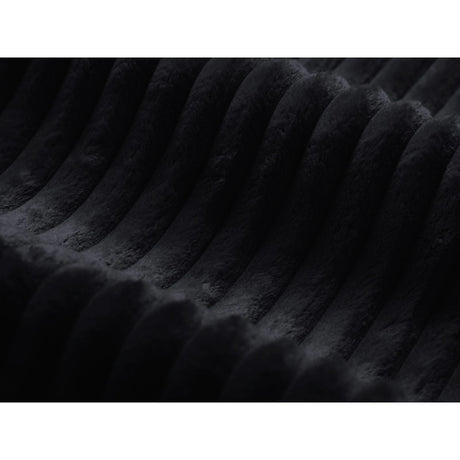 Dia Pouf aus Cord (Tilia 100) in Schwarz, 40x40 cm – Bild 3