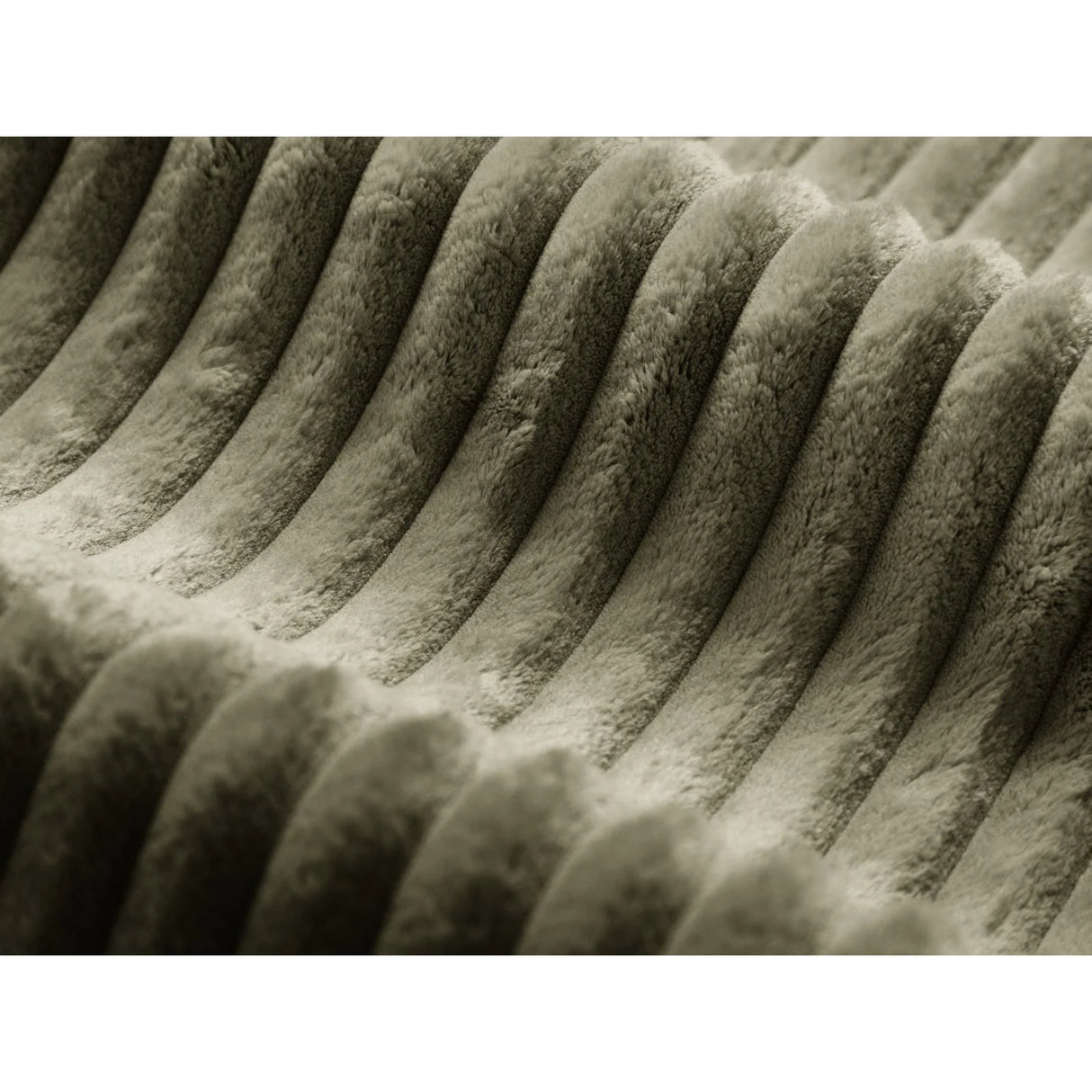 Dia Pouf aus Cord (Tilia 37) in Moosgrün, 40x40 cm – Bild 3