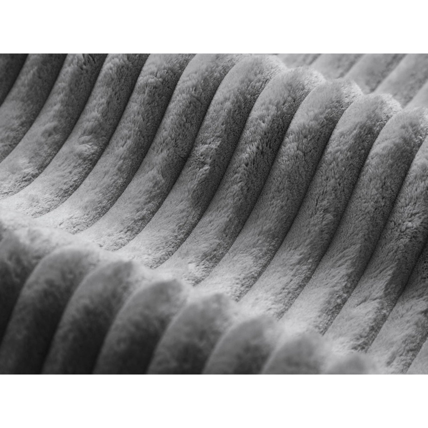 Dia Pouf aus Cord (Tilia 85) in Grau, 40x40 cm – Bild 3