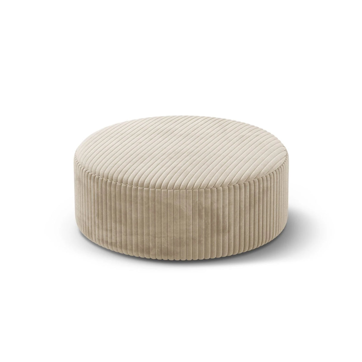 Dia Pouf aus Corduroy (Tilia 03) in Leichtes Beige, 90x90 cm – Bild 2