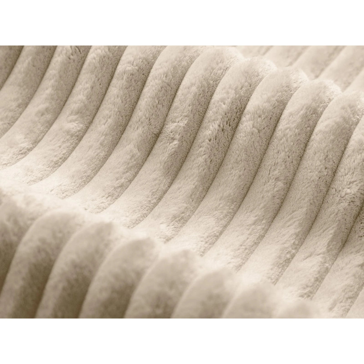 Dia Pouf aus Corduroy (Tilia 03) in Leichtes Beige, 90x90 cm – Bild 3