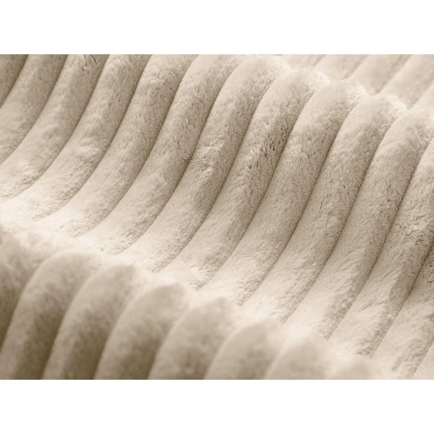 Dia Pouf aus Corduroy (Tilia 03) in Leichtes Beige, 90x90 cm – Bild 3