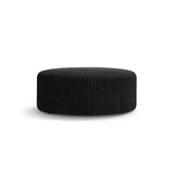 Dia Pouf aus Corduroy (Tilia 100) in Schwarz, 90x90 cm – Bild 1