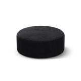 Dia Pouf aus Corduroy (Tilia 100) in Schwarz, 90x90 cm – Bild 2
