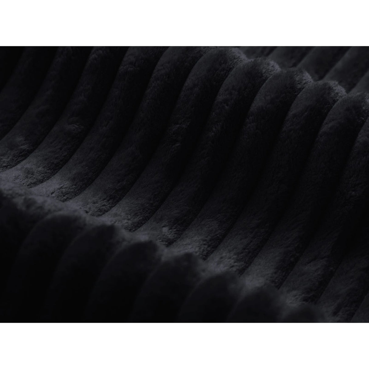 Dia Pouf aus Corduroy (Tilia 100) in Schwarz, 90x90 cm – Bild 3