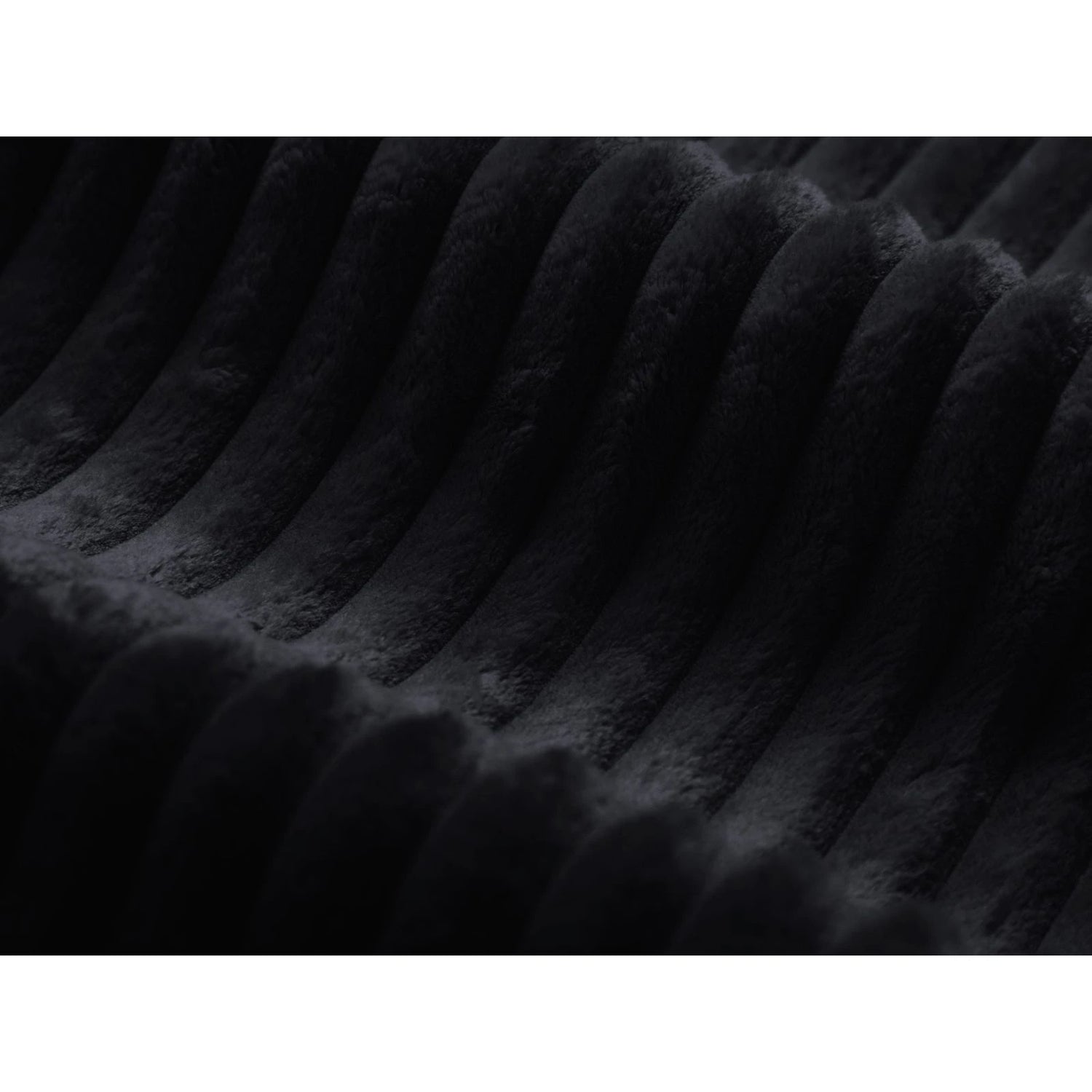 Dia Pouf aus Corduroy (Tilia 100) in Schwarz, 90x90 cm – Bild 3