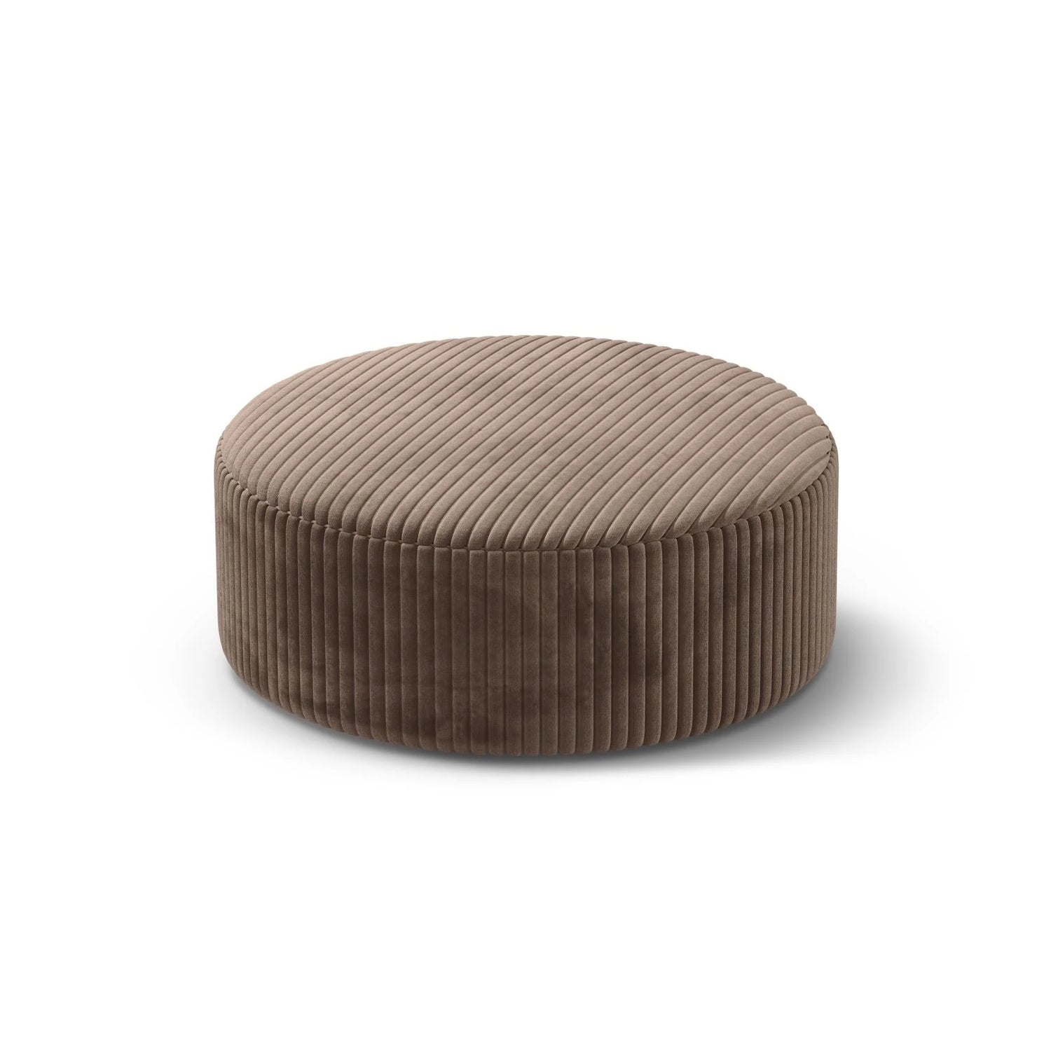 Dia Pouf aus Corduroy (Tilia 17) in Acorn, 90x90 cm – Bild 2