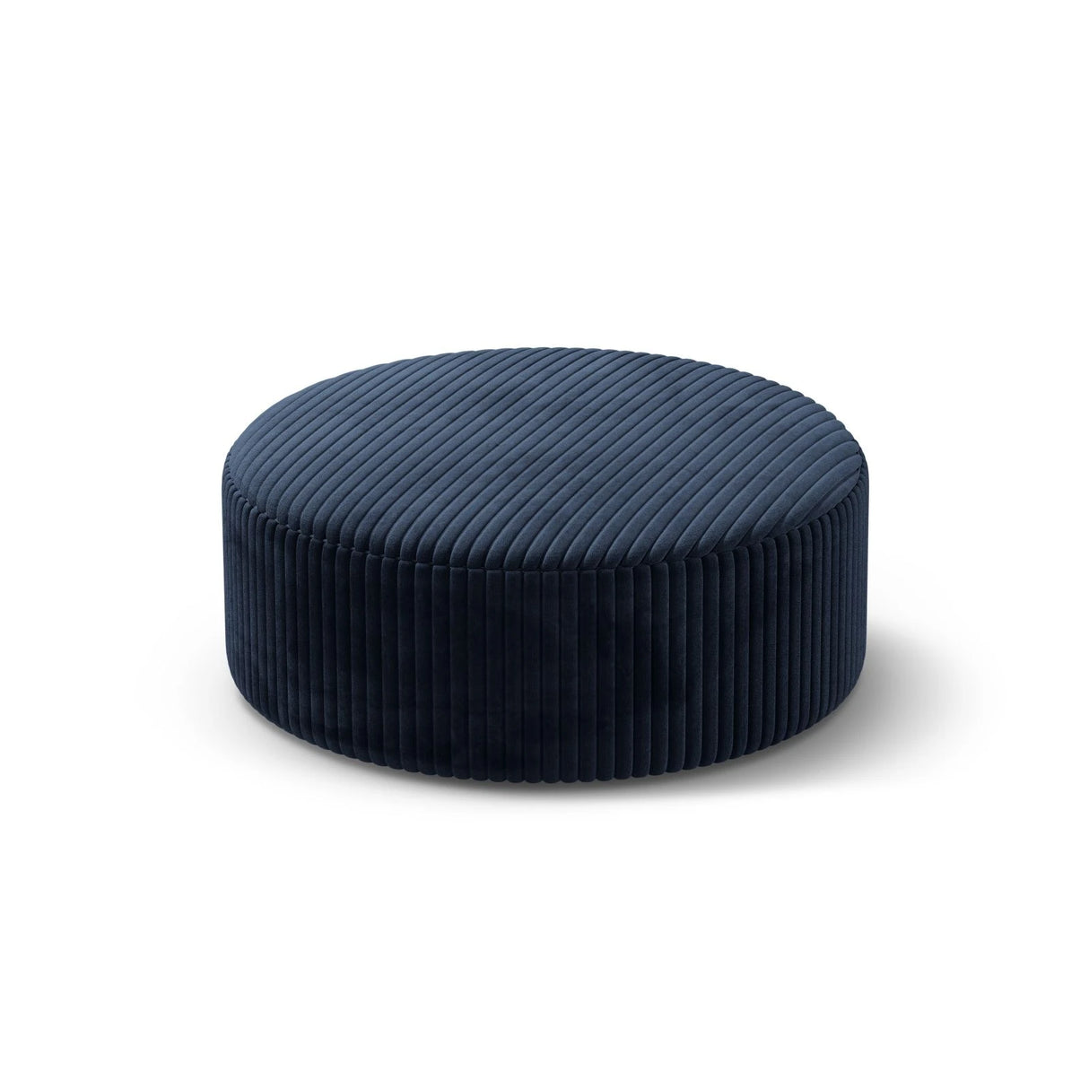 Dia Pouf aus Corduroy (Tilia 77) in Marineblau, 90x90 cm – Bild 2