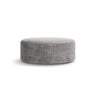 Dia Pouf aus Corduroy (Tilia 86) in Hellgrau, 90x90 cm – Bild 1