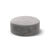 Dia Pouf aus Corduroy (Tilia 86) in Hellgrau, 90x90 cm – Bild 2