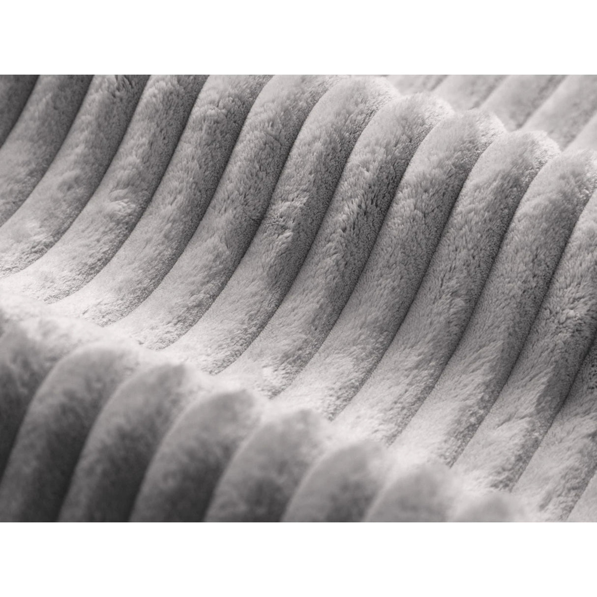 Dia Pouf aus Corduroy (Tilia 86) in Hellgrau, 90x90 cm – Bild 3