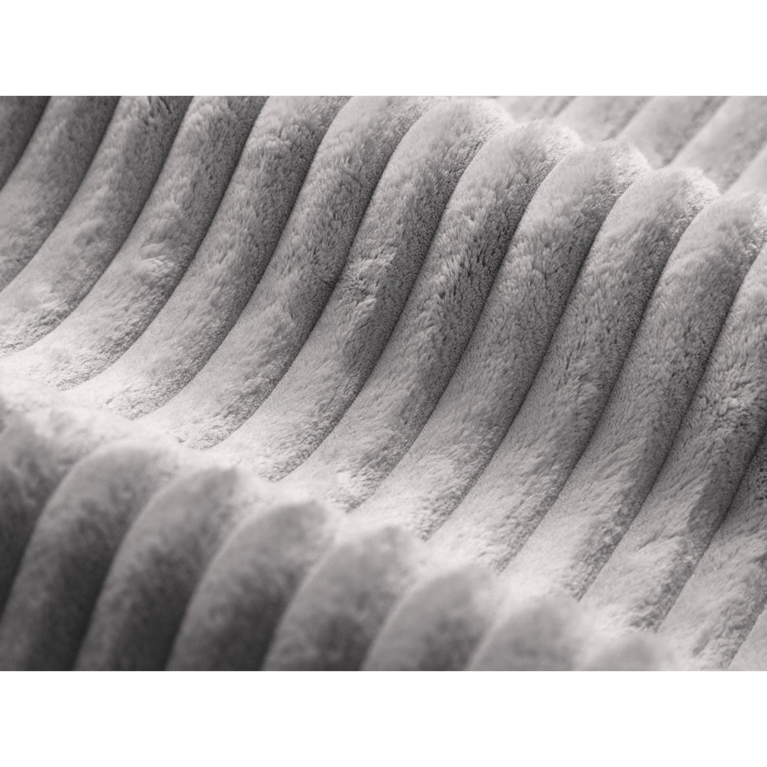 Dia Pouf aus Corduroy (Tilia 86) in Hellgrau, 90x90 cm – Bild 3