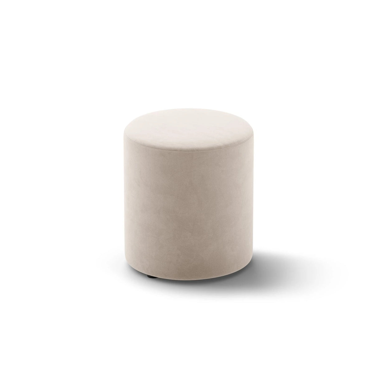 Dia Pouf aus Samt (Salvador 1) in Beige, 40x40 cm – Bild 2