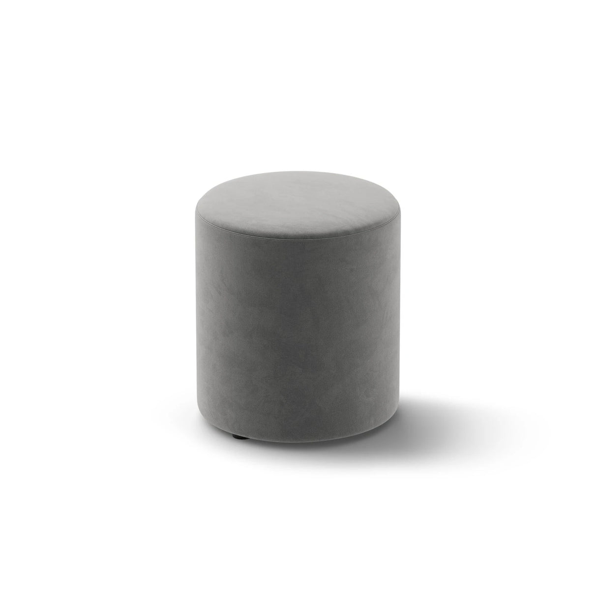 Dia Pouf aus Samt (Salvador 17) in Grau, 40x40 cm – Bild 2