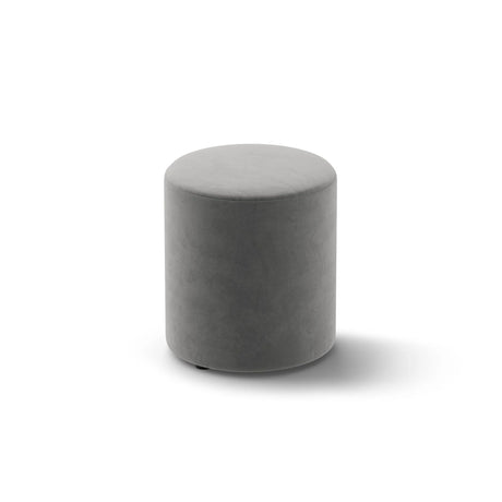 Dia Pouf aus Samt (Salvador 17) in Grau, 40x40 cm – Bild 2