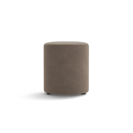 Dia Pouf aus Samt (Salvador 3) in Grau-Braun, 40x40 cm – Bild 1