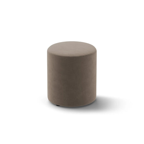 Dia Pouf aus Samt (Salvador 3) in Grau-Braun, 40x40 cm – Bild 2
