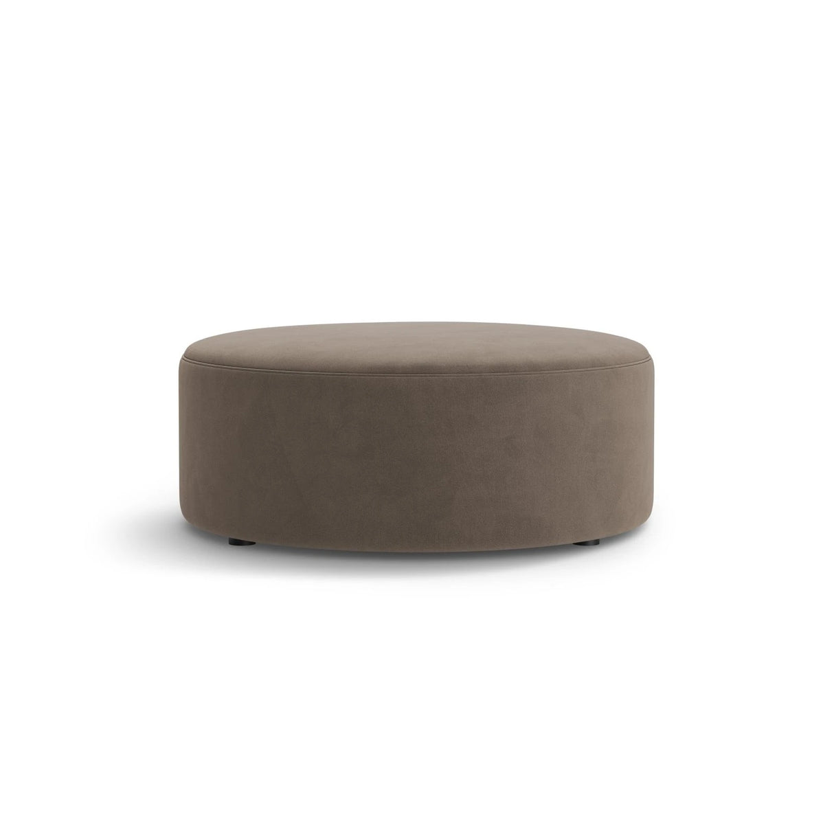 Dia Pouf aus Samt (Salvador 3) in Grau-Braun, 90x90 cm – Bild 1