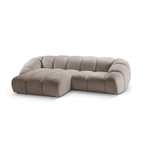 Diana 3-Sitzer Ecksofa Links, mit Bezug aus Samt oder Strukturstoff, 294x182 cm – Bild 4